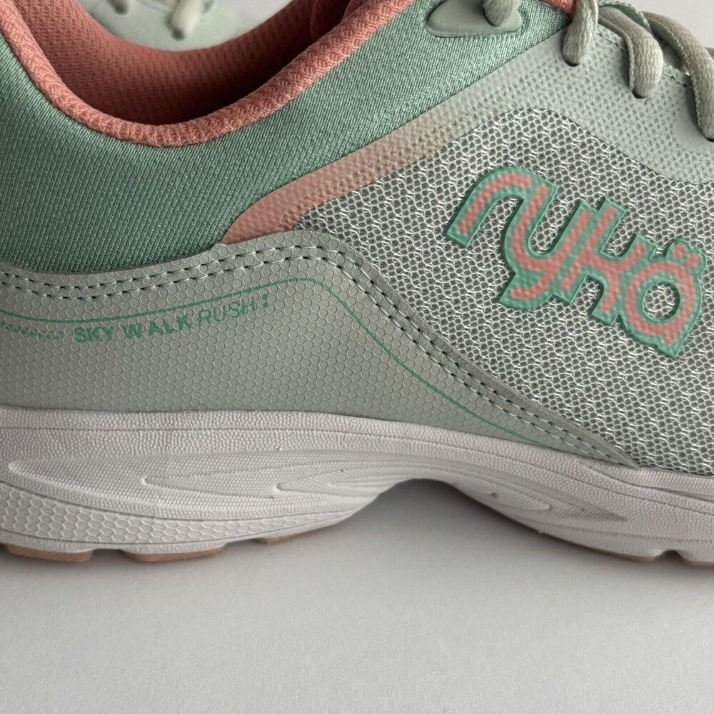 Ryka Sneakers Woman's size 7 US 37 EU Sky Walk Rush RK 206/ L 8189 green pink - Picture 5 of 9